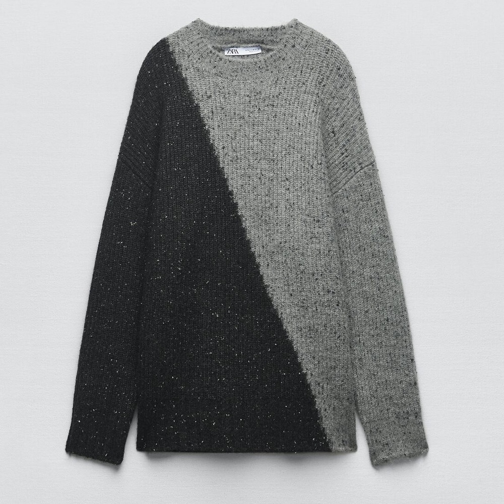 Zara colorblock knit sweater